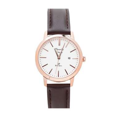 ALEXANDRE CHRISTIE AC 1007 LADY LEATHER ORIGINAL ROSEGOLD WHITE LEATHER LADY LDLRGSL