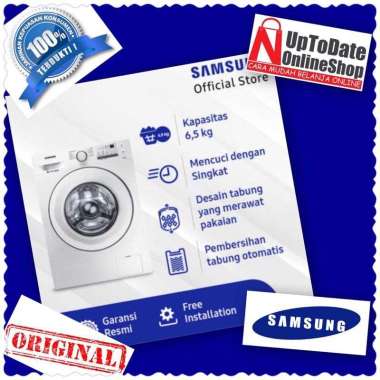MESIN CUCI FRONT LOADING 6.5KG SAMSUNG WW65J3033LW DIGITAL INVERTER LOW WATT