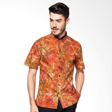 Arthesian Batik Gerbera Red Kemeja Batik Pria
