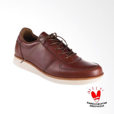 BLANKENHEIM Sneakers Kulit Sepatu Pria - Dark Brown [Original]