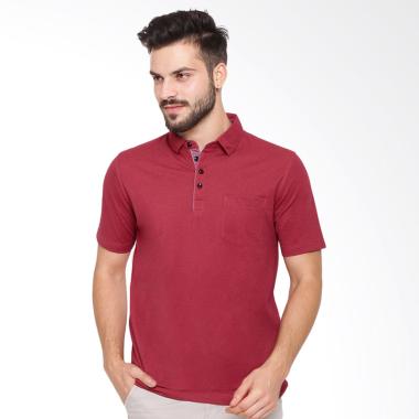 Arnett Komb Kantong Tempel Polo Shirt Fashion Pria - Red