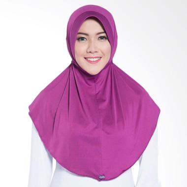 Elzatta Zaria Sahara NR Jilbab Instant - Dark Purple 602