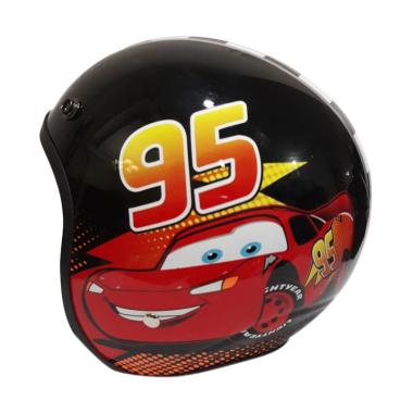 JP Helmet Kids Cars Helm Anak - Super Black M
