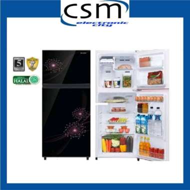 Sharp SJ-237MG-DB/DP Kulkas 2 Pintu / Kulkas Sharp SJ237MG Garansi Resmi Warna Dark Pink
