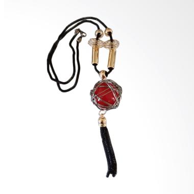 Robagin Pw72 Batu Merah Kalung Choker Wanita Aksesoriis Hijab