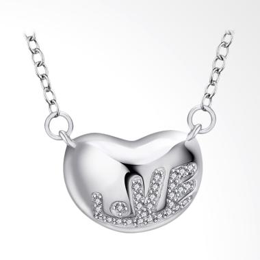 SOXY LKNSPCN621 New Style Heart-sha ... Zircon Necklace - Silver