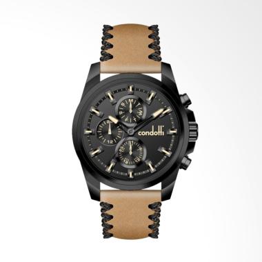 Condotti Giramondo Jam Tangan Pria - Brown [CN1017-B03-L24] Black/Brown
