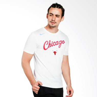 NIKE Men Basketball Chicago Bulls Dry Tee T-shirt Olahraga Pria [888448-100]