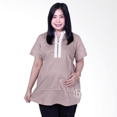 Mama Hamil BLD 402 Polka Mutiara Cantik Baju Hamil Menyusui - Cream Mama Hamil BLD 402 Polka Mutiara Cantik Baju Hamil Menyusui - Cream