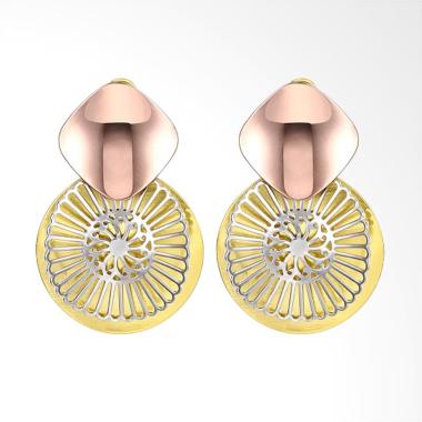 SOXY KZCE170-A Flower-Shaped Romantic Lady Earrings - Gold
