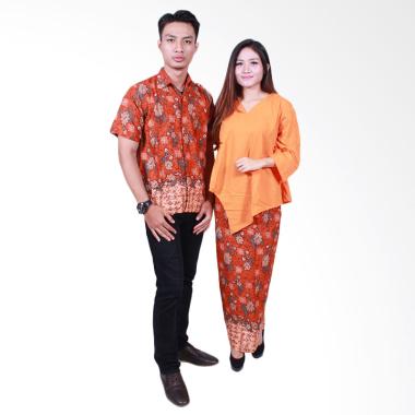 Batik Putri Ayu Solo SRD506 Batik S ... aju Batik Couple - Orange
