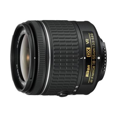 Nikon AF-P DX 18-55MM F-3.5-5.6G VR Lensa Kamera - Hitam