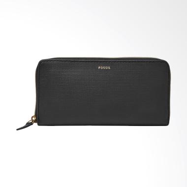 Fossil SL 7595001 Jayda Zip Clutch Dompet Wanita - Black