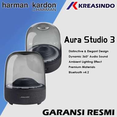 Harman Kardon Aura Studio 3 Bluetooth Wireless Speaker Resmi IMS Hitam