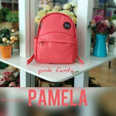 TAS RANSEL M PAMELA RUMAH WARNA kuning lemon