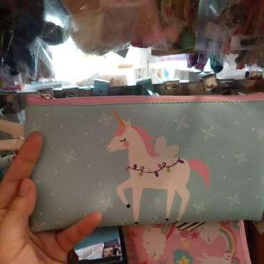 POUCH  TP UNICORN RUMAH WARNA cute biru