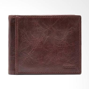 Fossil Ingram RFID Bifold Flip ID Dompet Pria - Brown [ML 3784200]
