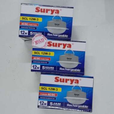 Lampu Cas Gantung Surya SCL 12w-3 lampu emergency Surya