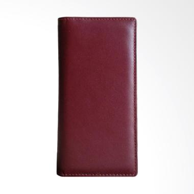 Sabiq Kulit Asli Dompet Pria Panjang - Maroon