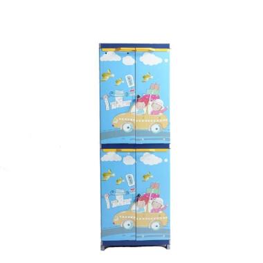 LEMARI PLASTIK 4 SUSUN KARAKTER FULL RAK MIAMI KINARA CARS