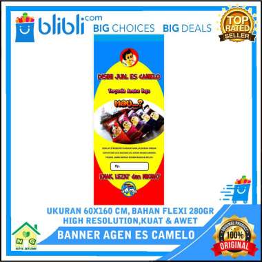 Nasya Gaulcomp Banner Spanduk Promosi Jualan Toko Usaha Agen Es Krim Camelo Spanduk Es Krim Camelo I