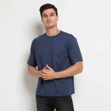 RBJ T-shirt Cotton Polos Oversized Pria Tritone Navy M