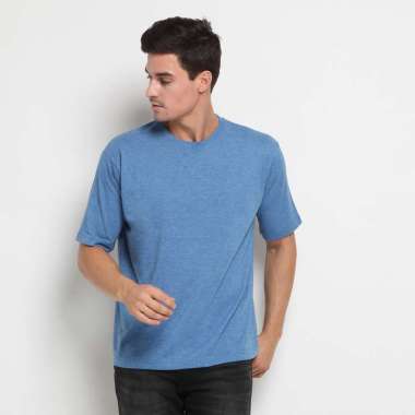 RBJ T-shirt Cotton Polos Oversized Pria Misty Blue L