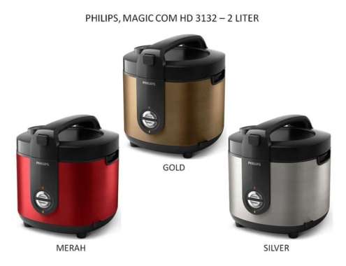 PHILIPS Rice Cooker Penanak Nasi 2L HD3132 - HD 3132 Premium