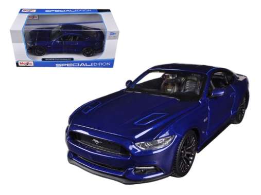 Mainan Diecast Maisto 1:24 2015 Ford Mustang GT Blue