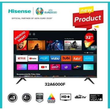 Hisense 32A6000F LED Smart TV [Android 9.0/ HD/ 32 Inch] - Garansi Resmi 4 TAHUN
