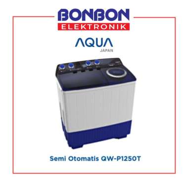AQUA Mesin Cuci 2 Tabung 12KG QW-P1250T / QWP 1250 T / QWP1250T