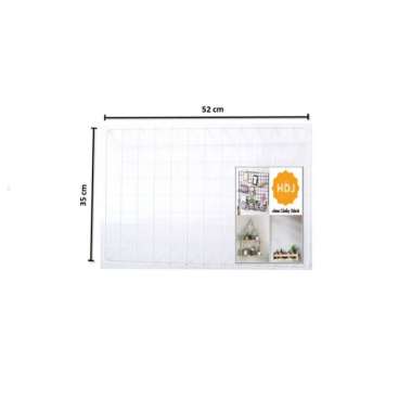 (TERMURAH) HIJANG Hiasan Dinding wire grid Keranjang Besi Rak Gantung Dekorasi Dinding Hijang 52x35 (Putih)