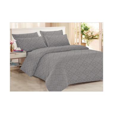 Clarin House Storm Front Emboss Jacquard Set Sprei dan Bed Cover - Grey