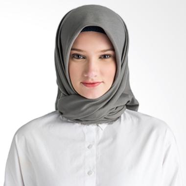 Suqma Aska Square Coin Hijab - Dark Grey