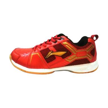 Li Ning Cross Sepatu Badminton - Red Gold