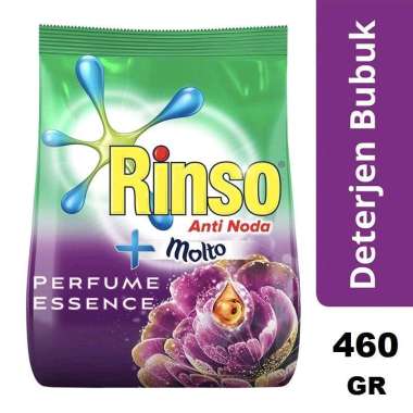 Promo Harga Rinso Anti Noda Deterjen Bubuk + Molto Purple Perfume Essence 460 gr - Blibli
