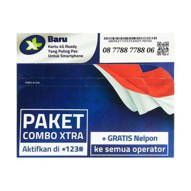 XL 3in1 Chip 4G Nomor Cantik 08 7788 7788 06 Kartu Perdana
