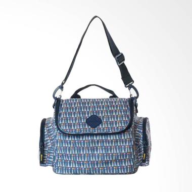 #DIJAMINMURAH - Freckles 61029 Cooler Triangle Dot Cooler Bag - Blue