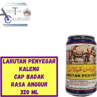 Larutan Penyegar Cap Badak Kemasan Kaleng 320 ML Anggur