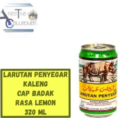 Larutan Penyegar Cap Badak Kemasan Kaleng 320 ML Lemon