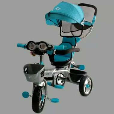 Sepeda anak roda tiga Family tricycle F-360H - Abu-abu Biru