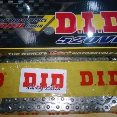 Rantai 520VF DID 112L Nickel Steel Chrome Standard mata 112 Pengganti RK Racing Chain 520 VF Oring O