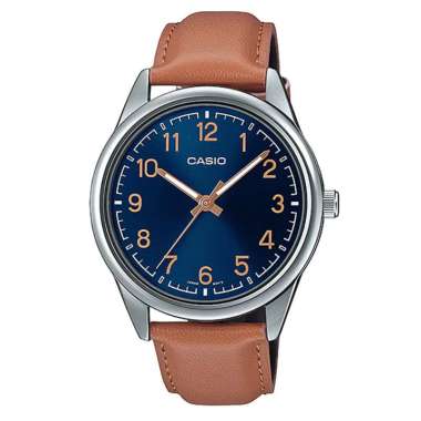 CASIO MTP-V005L-1B4UDF / 2B4UDF / 7B4UDF - Jam Tangan Pria - Kulit- MTP-V005L-1B4 / 2B4 / 7B4 - Dial