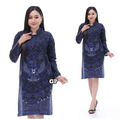 BATIK TUNIK ATASAN BATIK WANITA GARUDA PANCASILA Semua Ukuran BIRU