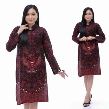 BATIK TUNIK ATASAN BATIK WANITA GARUDA PANCASILA Semua Ukuran MERAH