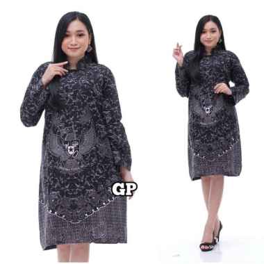 BATIK TUNIK ATASAN BATIK WANITA GARUDA PANCASILA Semua Ukuran ABU ABU