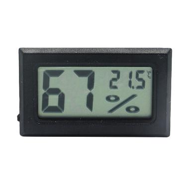 Sesawi LCD Temperature Mini Hygrometer Thermometer Digital - Hitam