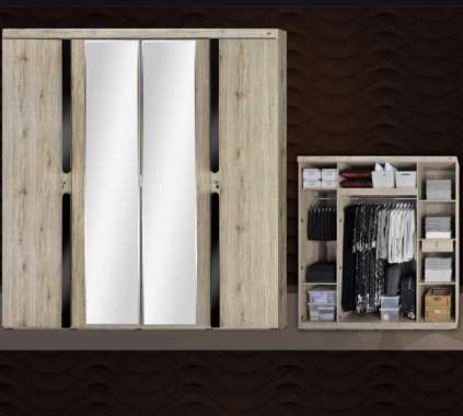 ACTIV LEMARI PAKAIAN 4 PINTU PALAZZO LP 401 SANREMO OAK