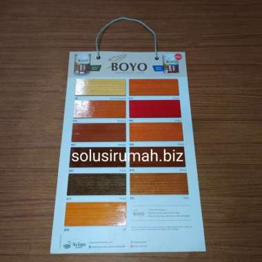 KATALOG CAT BOYO SPECIAL POLITUR VERNIS CONTOH WARNA KARTU