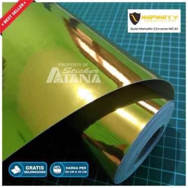 Skotlet Chrome Gold Scotlet Infinity Metalik Crome Emas Stiker Crom Lentur Sticker Satin Meteran Dec